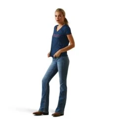Ariat® Ladies Laguna Navy Eclipse Logo Top 10043610 -Ariat Shop S23 WMS WEST 10043610 full