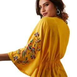 Ariat® Ladies Carmen York Yellow Top 10043667 -Ariat Shop S23 WMS WEST 10043667 detail01