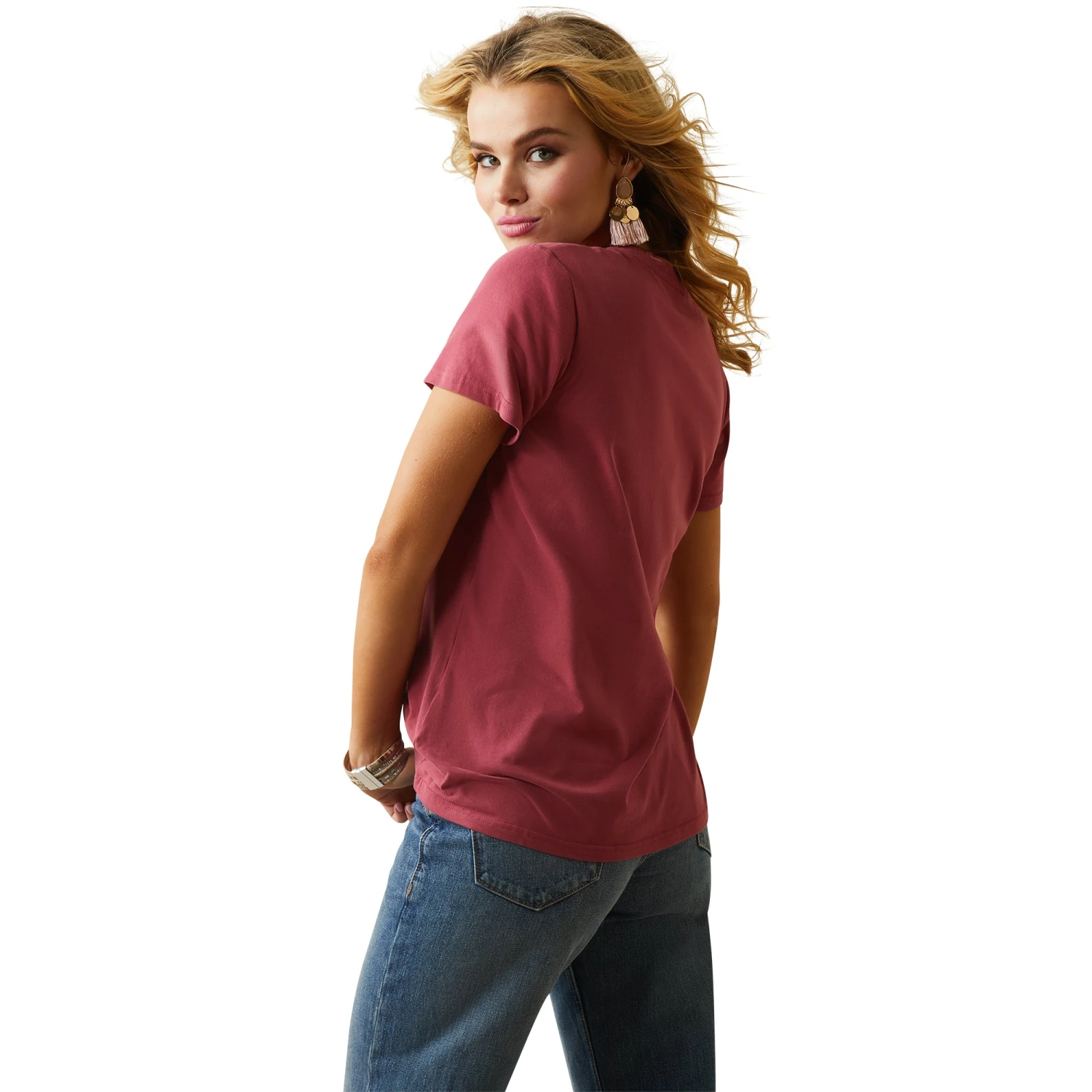 Ariat® Ladies R.E.A.L™ Durable Goods Earth Red T-Shirt 10043679 2 Ariat® Ladies R.E.A.L™ Durable Goods Earth Red T-Shirt 10043679 - Image 2