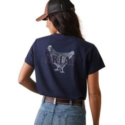 Ariat® Ladies R.E.A.L Mama Hen Navy Eclipse T-Shirt 10043758 10 Ariat® Ladies R.E.A.L Mama Hen Navy Eclipse T-Shirt 10043758 -Ariat Shop S23 WMS WEST 10043758 back