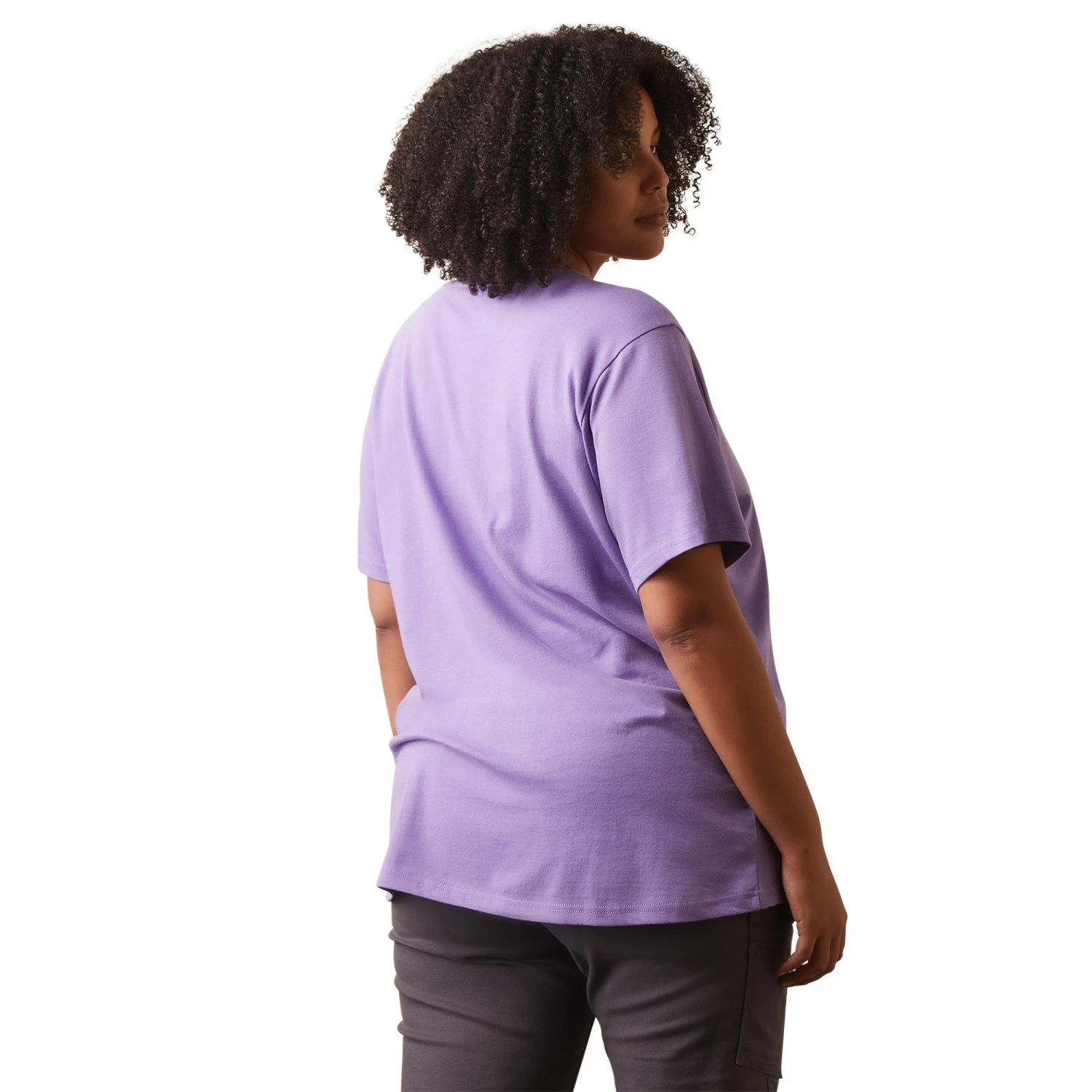 Ariat® Ladies Rebar Cotton Strong™ Paisley Purple T-Shirt 10043575 3 Ariat® Ladies Rebar Cotton Strong™ Paisley Purple T-Shirt 10043575 - Image 3