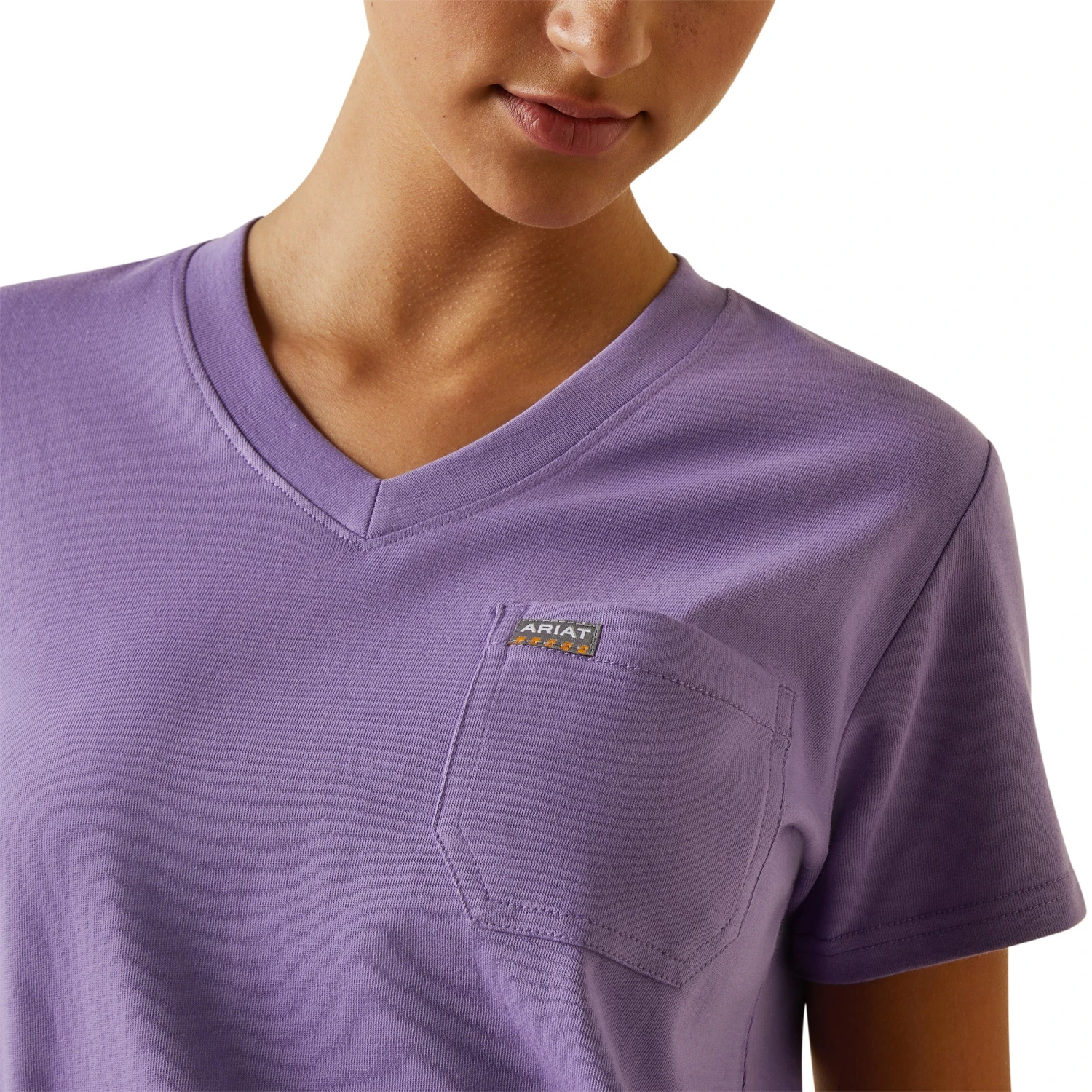 Ariat® Ladies Rebar Cotton Strong™ Paisley Purple T-Shirt 10043575 4 Ariat® Ladies Rebar Cotton Strong™ Paisley Purple T-Shirt 10043575 - Image 4