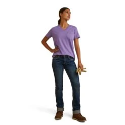 Ariat® Ladies Rebar Cotton Strong™ Paisley Purple T-Shirt 10043575 14 Ariat® Ladies Rebar Cotton Strong™ Paisley Purple T-Shirt 10043575 -Ariat Shop S23 WMS WORK 10043575 full