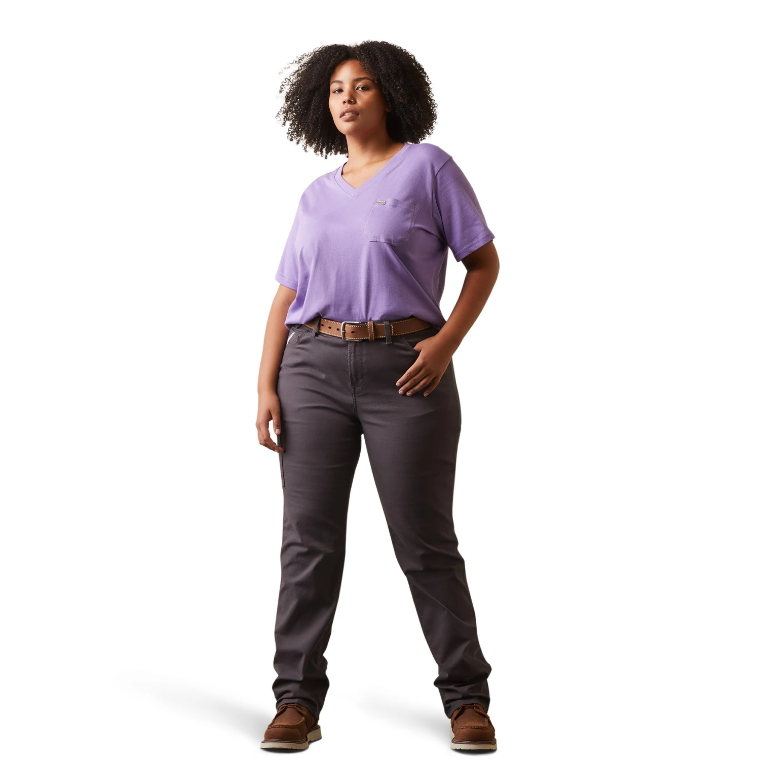 Ariat® Ladies Rebar Cotton Strong™ Paisley Purple T-Shirt 10043575 8 Ariat® Ladies Rebar Cotton Strong™ Paisley Purple T-Shirt 10043575 - Image 8