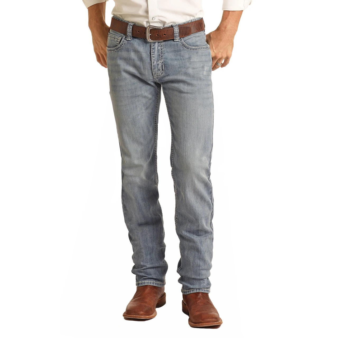 Rock & Roll Denim® Men's Revolver Straight Leg Jeans RRMD1RRZSG 2 Rock & Roll Denim® Men's Revolver Straight Leg Jeans RRMD1RRZSG - Image 2